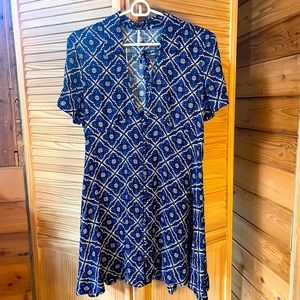 📦SHIPS FREE! Free People Onyx Combo All Over Print Mini Dress